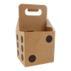 Draagtray Voor 4 flessen bier "Dice"